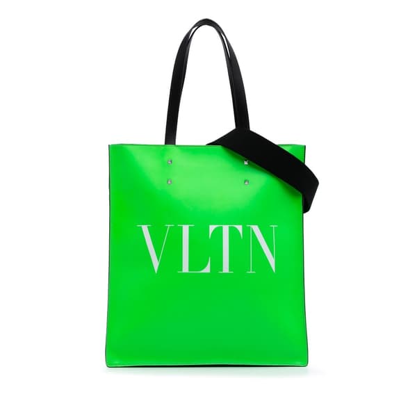 Pre-owned Valentino Leather VLTN Satchel Green