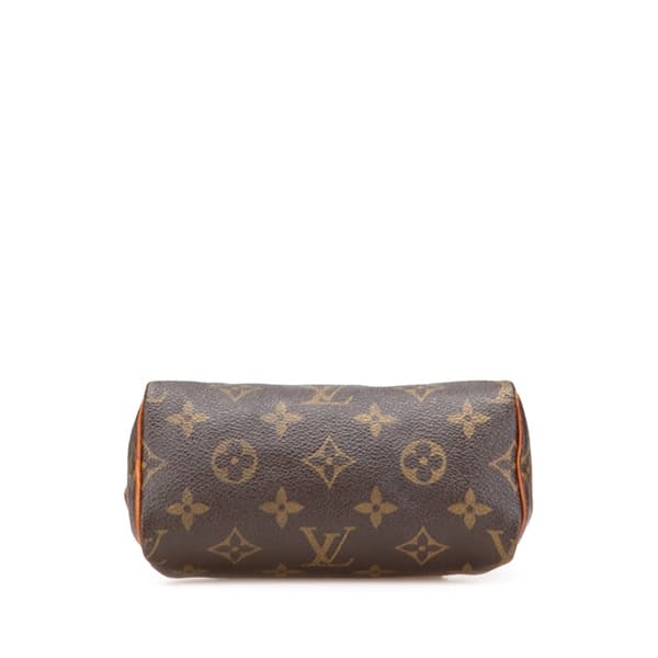 Pre-owned Louis Vuitton Monogram Nano Speedy Bandouliere Brown