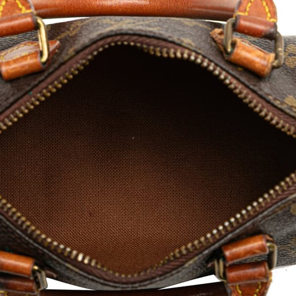 Pre-owned Louis Vuitton Monogram Nano Speedy Bandouliere Brown