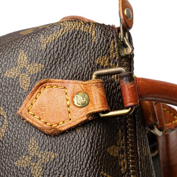 Pre-owned Louis Vuitton Monogram Nano Speedy Bandouliere Brown