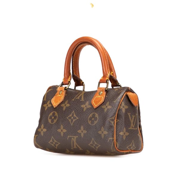 Pre-owned Louis Vuitton Monogram Nano Speedy Bandouliere Brown