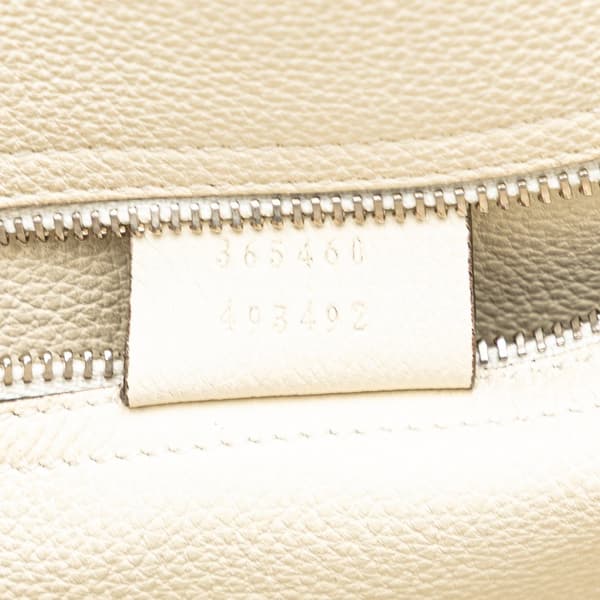 Pre-owned Gucci Small Grained Calfskin Soft Jackie Tote White