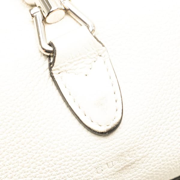 Pre-owned Gucci Small Grained Calfskin Soft Jackie Tote White