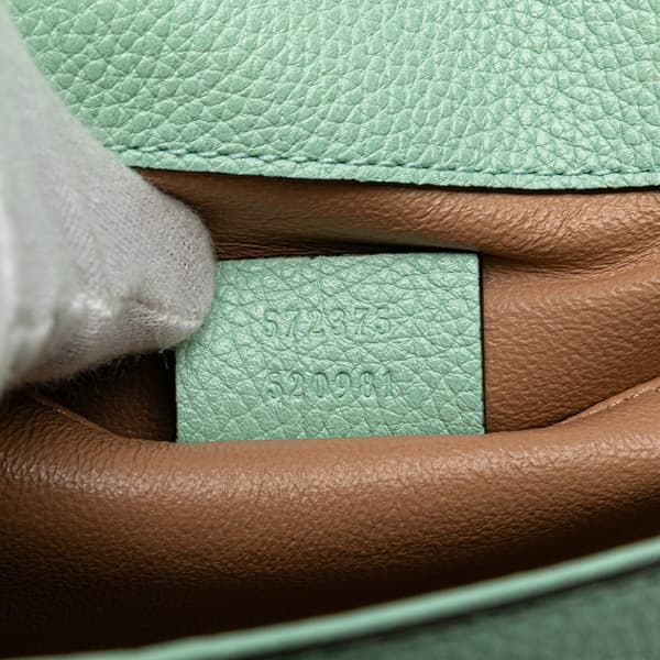 Pre-owned Gucci Small Leather Zumi Satchel Green