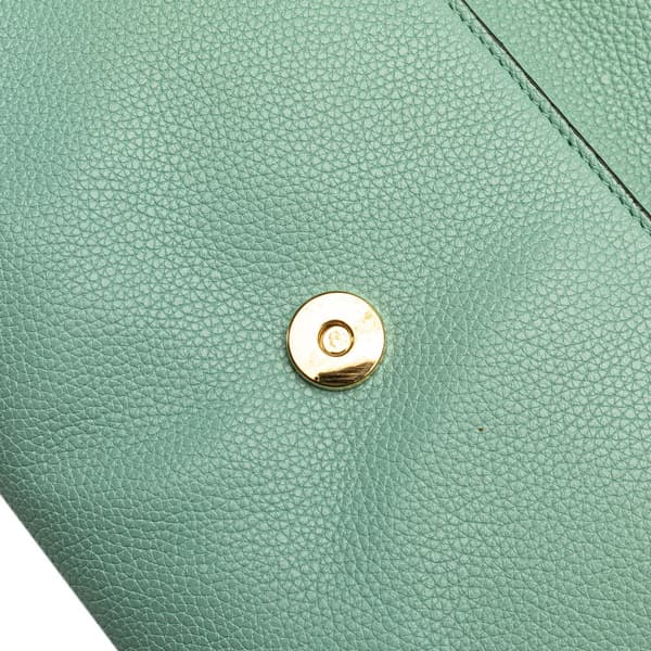 Pre-owned Gucci Small Leather Zumi Satchel Green