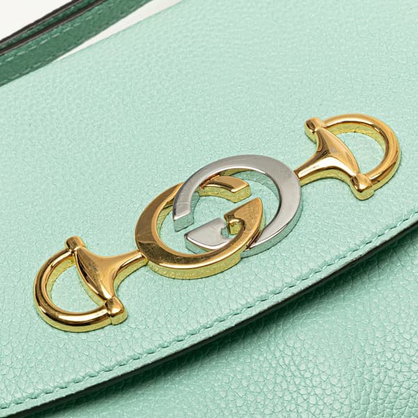 Pre-owned Gucci Small Leather Zumi Satchel Green