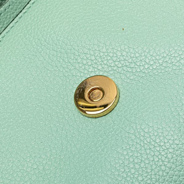 Pre-owned Gucci Small Leather Zumi Satchel Green