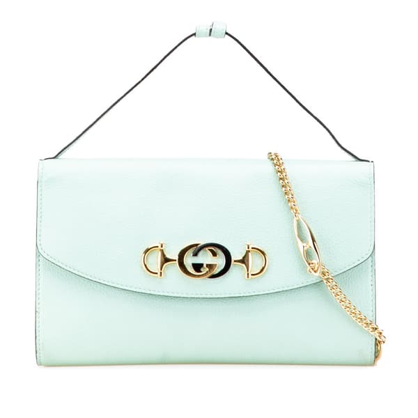 Pre-owned Gucci Small Leather Zumi Satchel Green