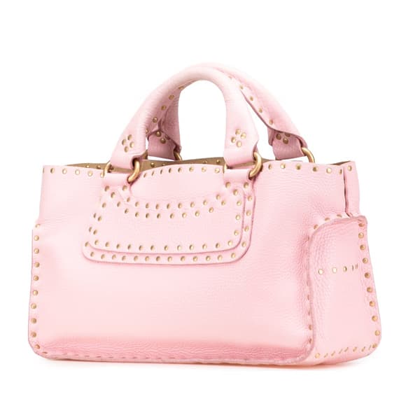 Pre-owned Celine Studded Leather Boogie Handbag Pink