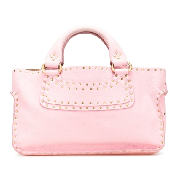 Pre-owned Celine Studded Leather Boogie Handbag Pink