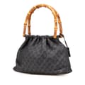 Pikkukuva 2 / 10: Pre-owned Gucci GG Denim Bamboo Handbag Gray