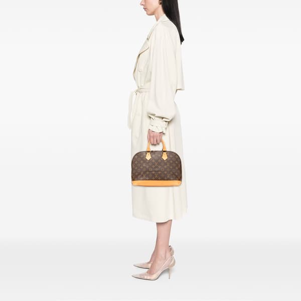 Pre-owned Louis Vuitton Monogram Alma PM Brown