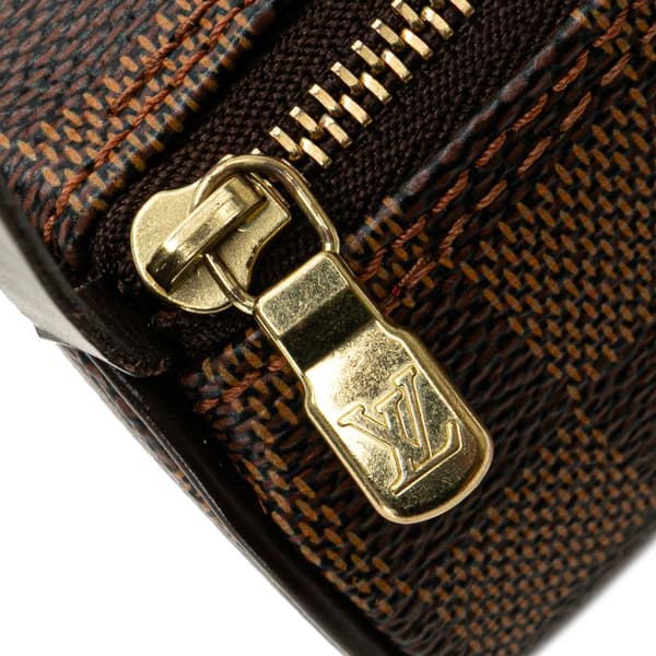 Pre-owned Louis Vuitton Damier Ebene Papillon Pochette Brown