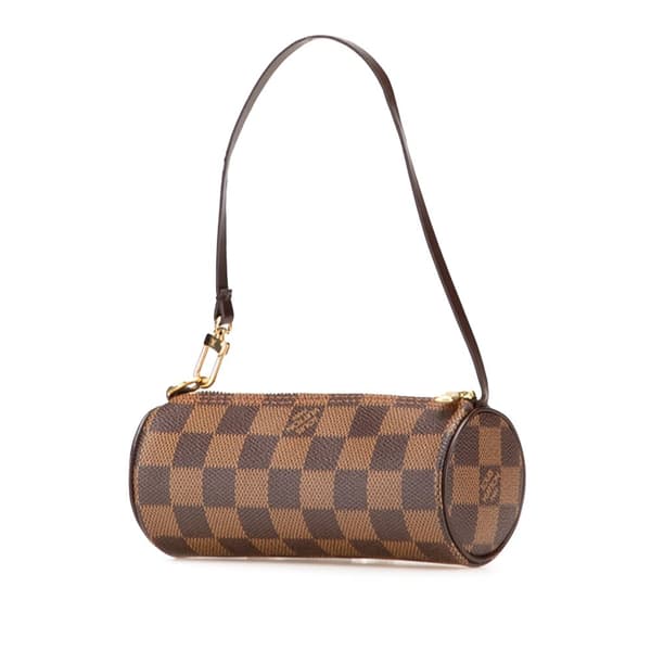 Pre-owned Louis Vuitton Damier Ebene Papillon Pochette Brown