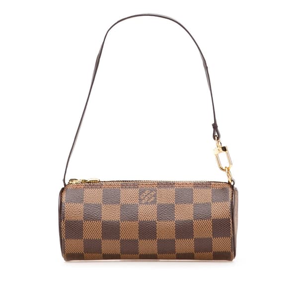 Pre-owned Louis Vuitton Damier Ebene Papillon Pochette Brown