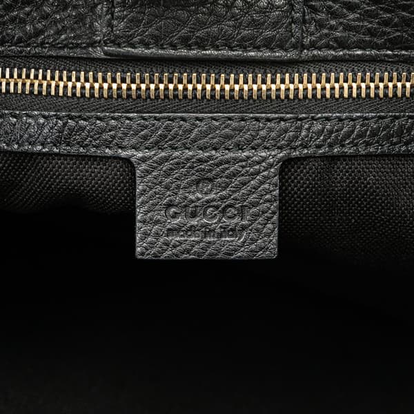 Pre-owned Gucci Medium Calfskin Bamboo Shopper Satchel Black
