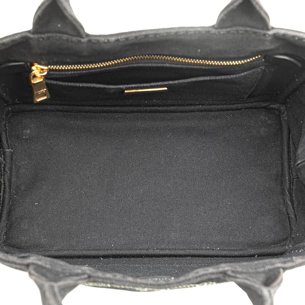 Pre-owned Prada Small Canvas Canapa Logo Satchel Black