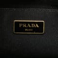 Miniatyrbild 6 av 10: Pre-owned Prada Small Canvas Canapa Logo Satchel Black