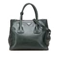 Miniatyrbilde 1 av 10: Pre-owned Prada Glace Calf Twin Pocket Satchel Green