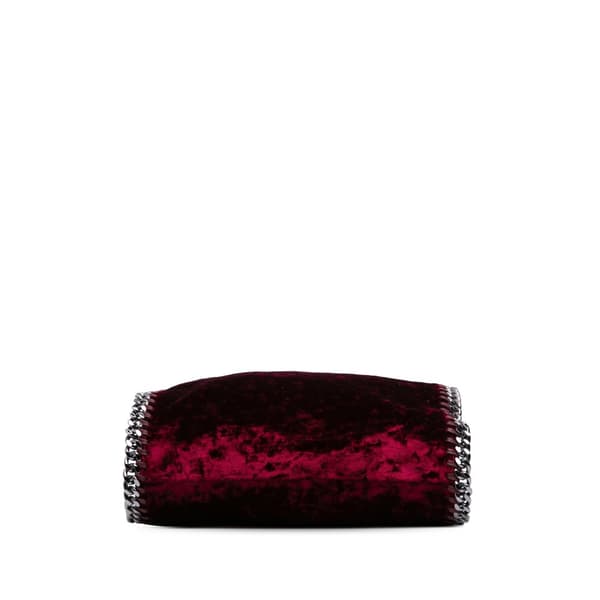 Pre-owned Stella McCartney Mini Velvet Falabella Satchel Red