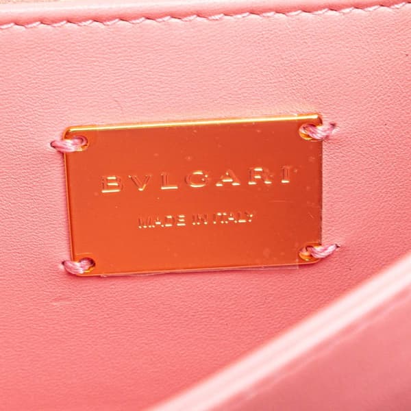 Pre-owned Bvlgari Limited Edition Calfskin Serpenti Forever Chain Top Handle Bag Pink