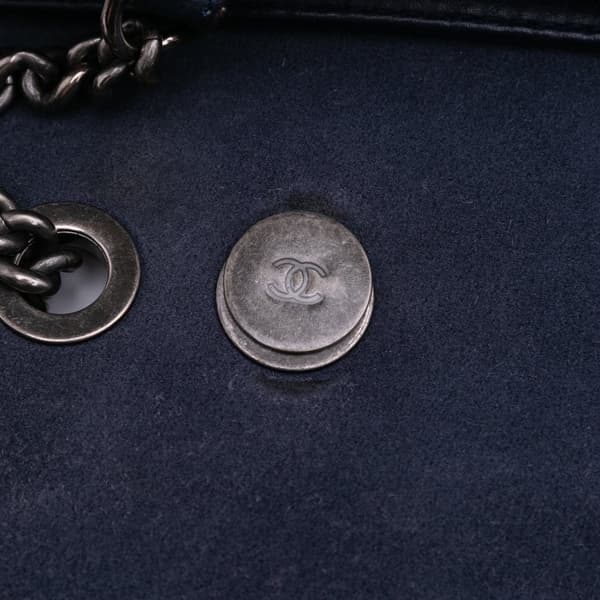 Pre-owned Chanel Paris-Greece Calfskin Archi Chic Flap Blue