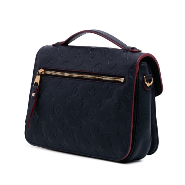 Pre-owned Louis Vuitton Monogram Empreinte Pochette Metis Blue