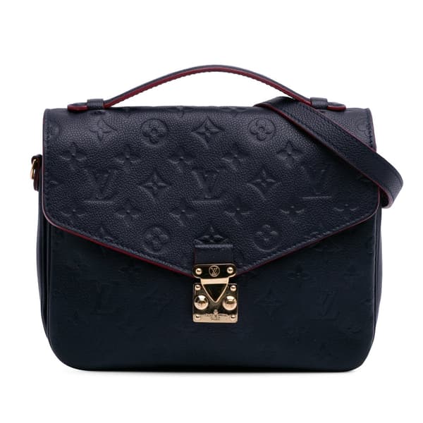 Pre-owned Louis Vuitton Monogram Empreinte Pochette Metis Blue