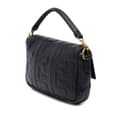 Pikkukuva 2 / 9: Pre-owned Fendi Mini Zucca Embossed Leather Baguette Satchel Black