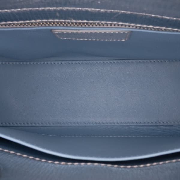 Pre-owned Dior Small Metallic Grained Calfskin Cannage My ABCDior Lady Dior Silver