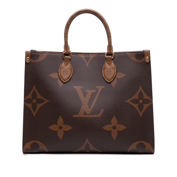 Pre-owned Louis Vuitton Monogram Giant OnTheGo MM Brown