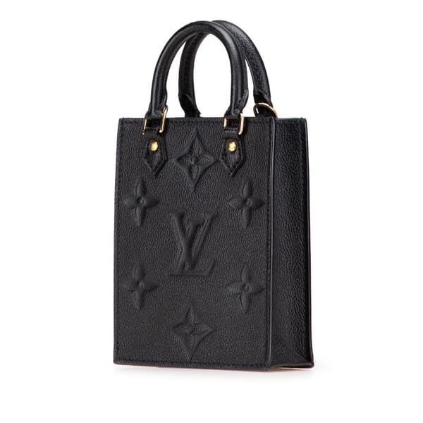Pre-owned Louis Vuitton Monogram Empreinte Petit Sac Plat Black