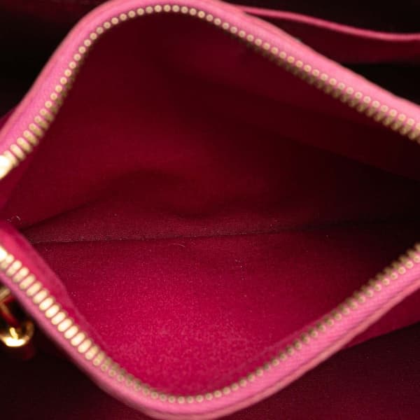 Pre-owned Louis Vuitton Monogram Vernis Montaigne BB Pink