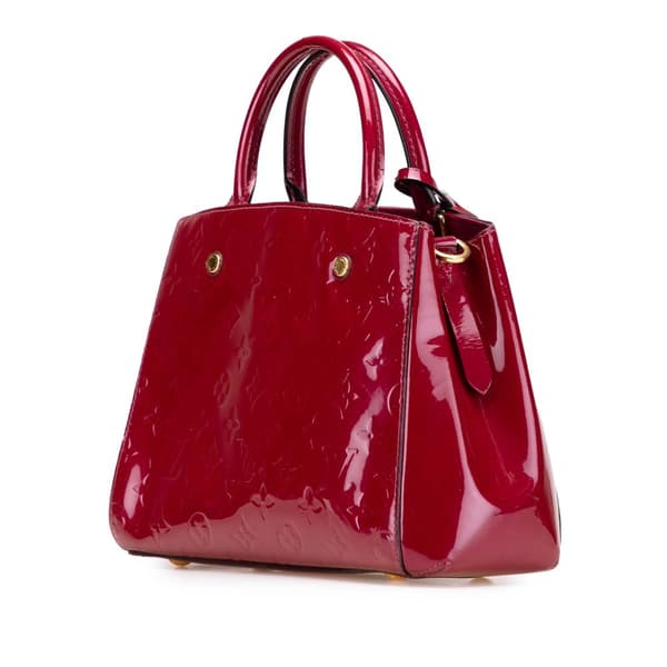 Pre-owned Louis Vuitton Monogram Vernis Montaigne BB Pink