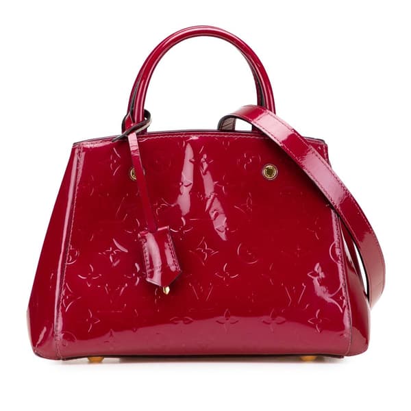 Pre-owned Louis Vuitton Monogram Vernis Montaigne BB Pink