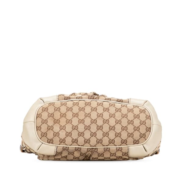 Pre-owned Gucci GG Canvas Sukey Satchel Brown