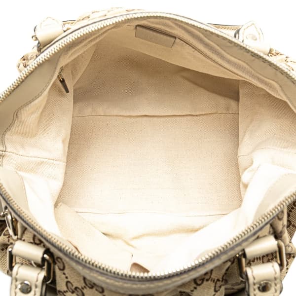Pre-owned Gucci GG Canvas Sukey Satchel Brown