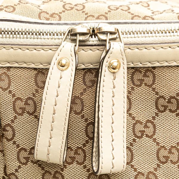Pre-owned Gucci GG Canvas Sukey Satchel Brown