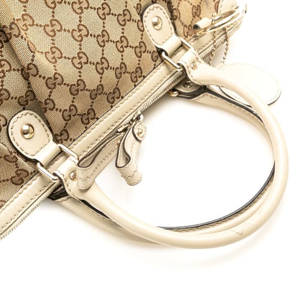 Pre-owned Gucci GG Canvas Sukey Satchel Brown