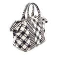 Miniatyrbillede 2 af 10: Pre-owned Chanel Small Canvas Printed CC Gingham Handbag Black