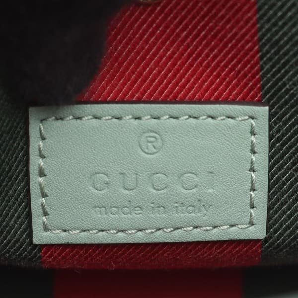 Pre-owned Gucci Small GG Supreme Emblem Bucket Bag Green