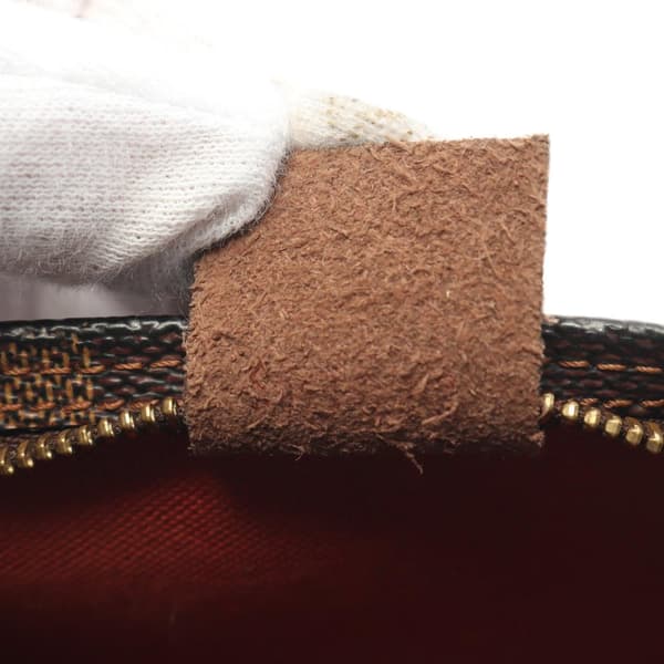 Pre-owned Louis Vuitton Damier Ebene Trousse Pochette Brown