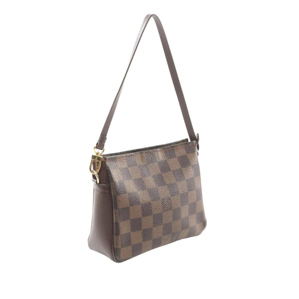 Pre-owned Louis Vuitton Damier Ebene Trousse Pochette Brown