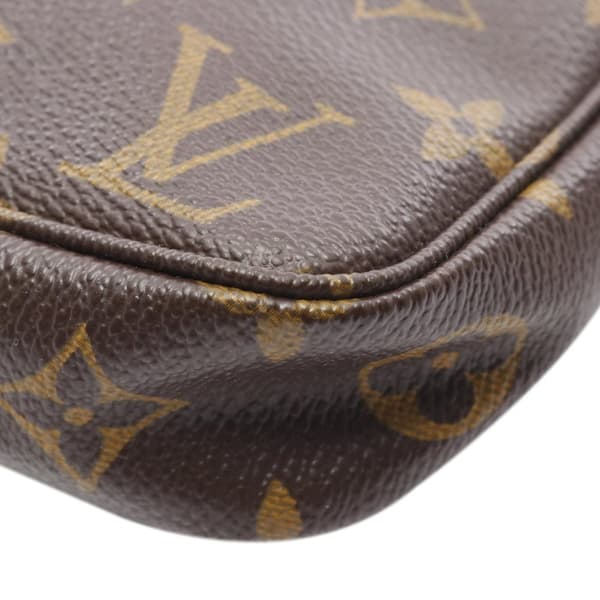 Pre-owned Louis Vuitton LOUIS VUITTON Pochette Accessoires Handbag M51980 Monogram PVC coated canvas leather Brown Used Women