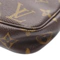 Miniatyrbild 8 av 8: Pre-owned Louis Vuitton LOUIS VUITTON Pochette Accessoires Handbag M51980 Monogram PVC coated canvas leather Brown Used Women