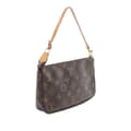 Miniatyrbild 2 av 8: Pre-owned Louis Vuitton LOUIS VUITTON Pochette Accessoires Handbag M51980 Monogram PVC coated canvas leather Brown Used Women