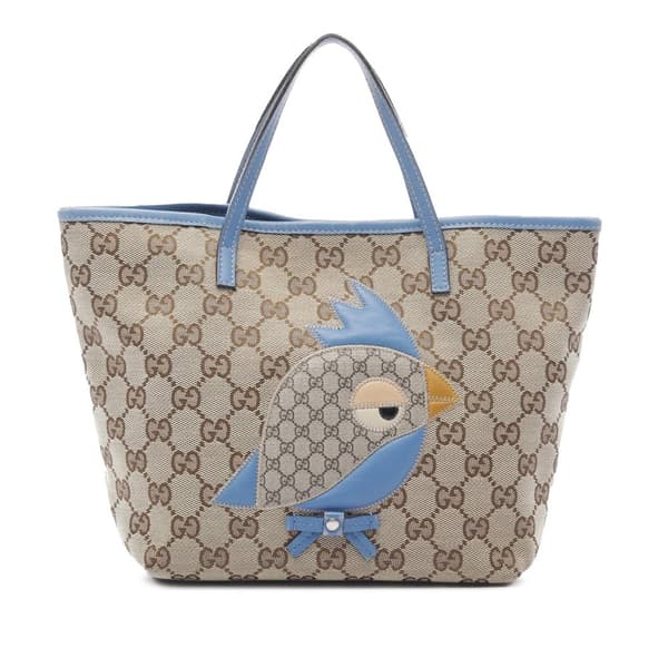 Pre-owned Gucci GG Canvas Zoo Handbag Brown