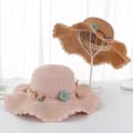 Miniatyrbild 3 av 5: Lollanda Barnstråhatt & Väska Set för Flickor – Söt Sommarhatt i Halm med Matchande Axelväska, Perfekt för Strand, Resa & Utomhuslek