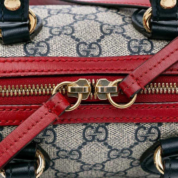 Pre-owned Gucci Mini GG Supreme Boston Bag Brown