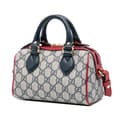 Miniatyrbild 2 av 10: Pre-owned Gucci Mini GG Supreme Boston Bag Brown